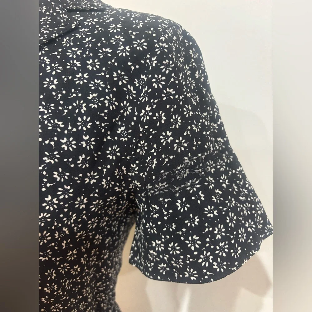 Club Monaco Open Neck Silk Shirt Dress, Size: XS - Picture 9 of 12